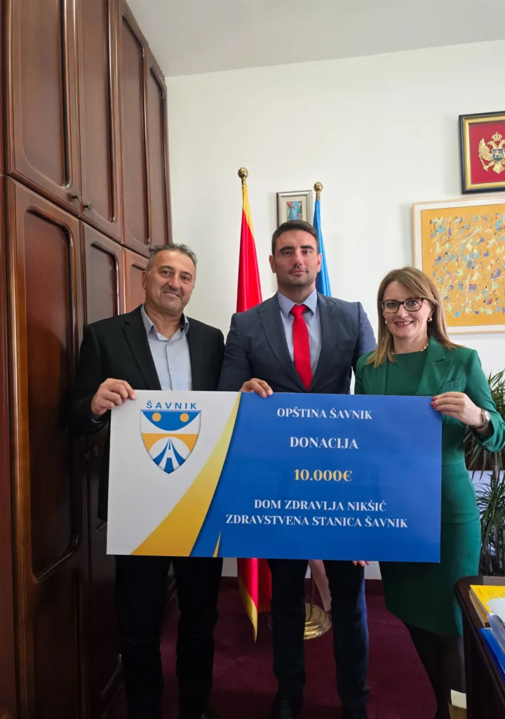 Opština Šavnik donirala 10.000€ za opremanje Zdravstvene stanice u Šavniku