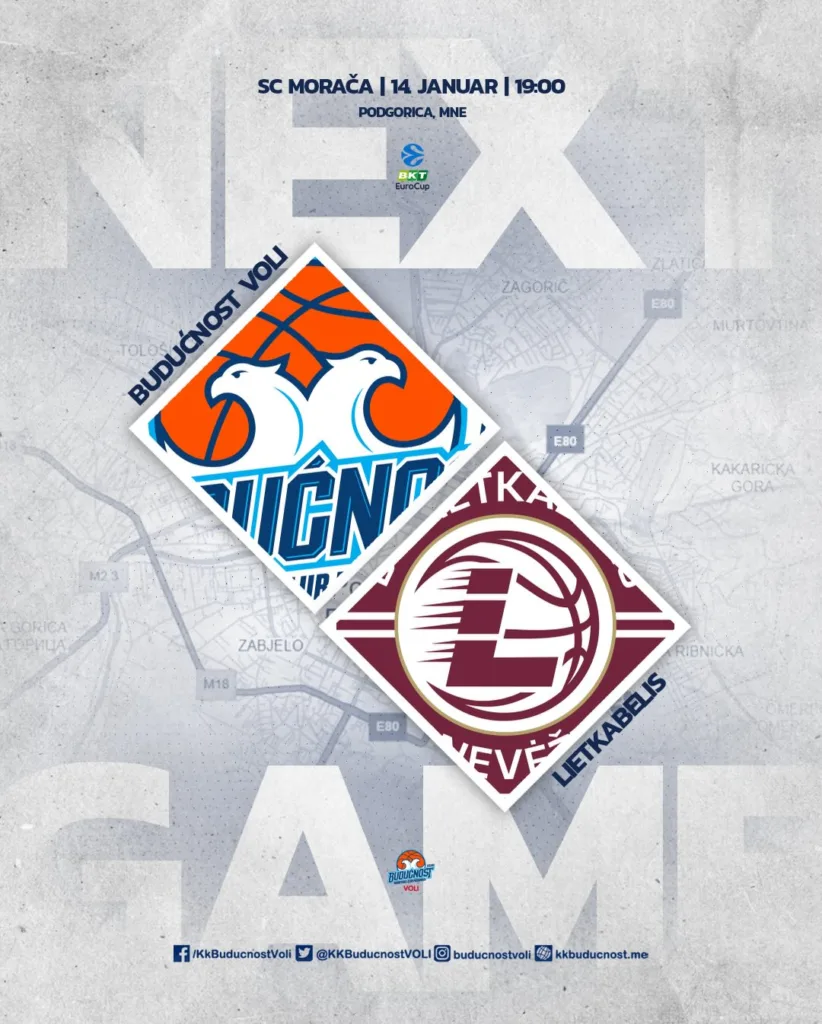 KK Budućnost Voli: Trebaju nam naši navijači da tribine Morače pretvore u plavo-bijelo „more“