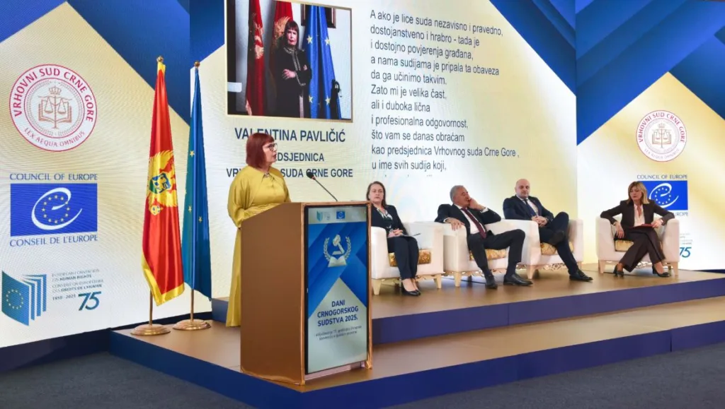 Pavličić: Crnogorsko pravosuđe ulazi u novu fazu razvoja, od presudnog značaja da sudije ostanu dosljednje zakonu, slobodne i nezavisne