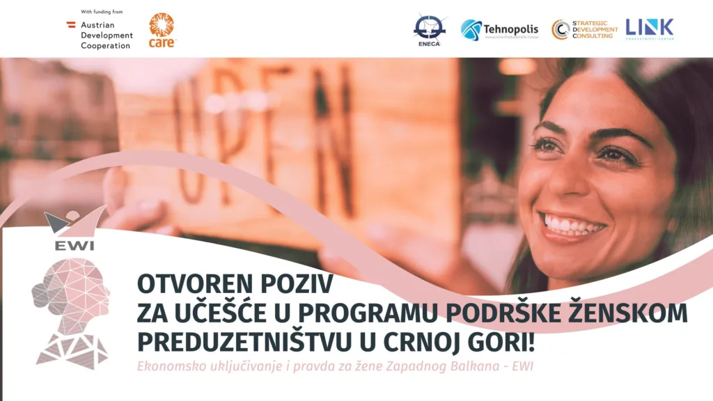 Otvoren javni poziv za učešće u programu podrške ženskom preduzetništvu u Crnoj Gori