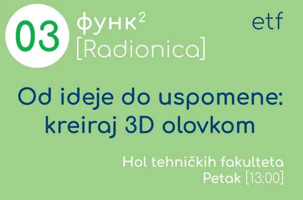 Radionica o kreiranju 3D olovkom i radu sa instant fotoaparatom
