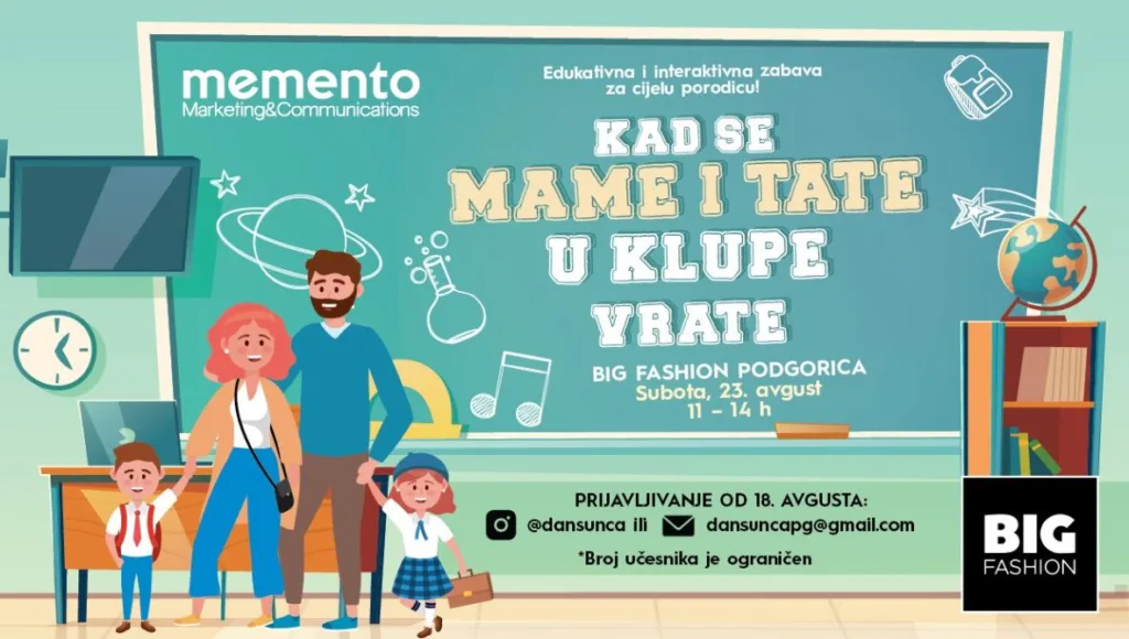 U toku prijavljivanje za porodično takmičenje “Kad se mame i tate u klupe vrate”