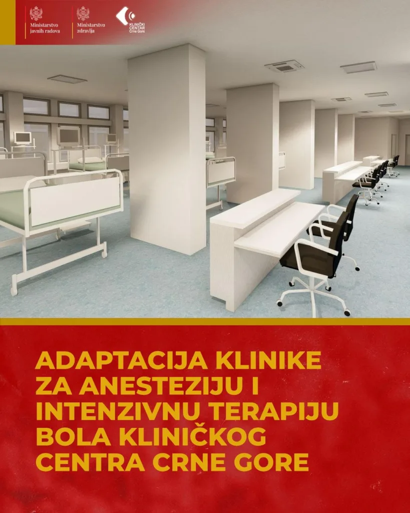 Ministarstvo javnih radova: Počinje uređenje Klinike za anesteziju i intenzivnu terapiju bola u KCCG
