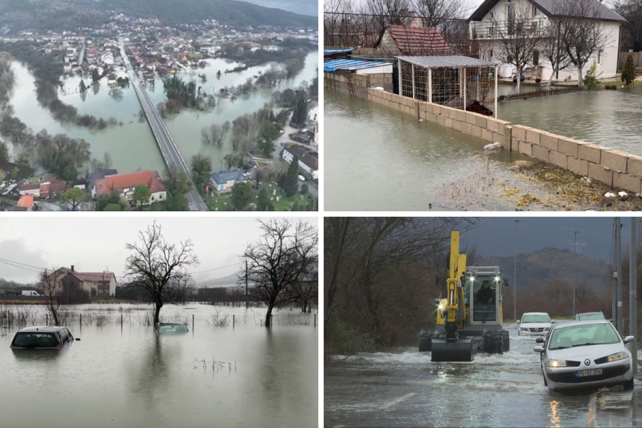 U poplavama najpogođeniji Danilovgrad, vojska postavlja pontonski most u Donjoj Gorici