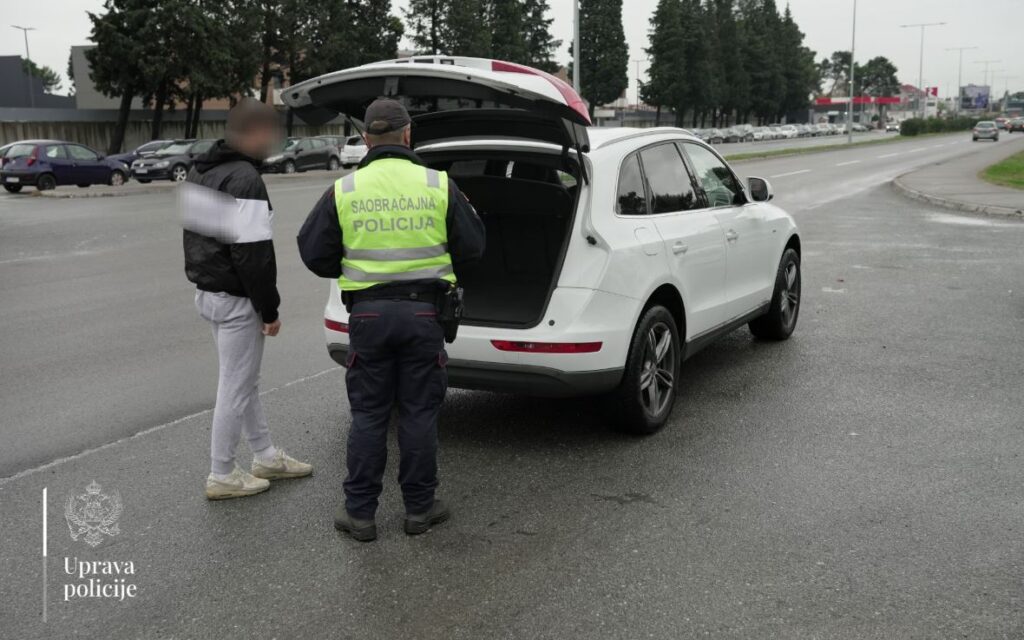U Podgorici za dan uhapšeno pet vozača, podnijeto 10 prekršajnih prijava i izdato skoro 250 kazni