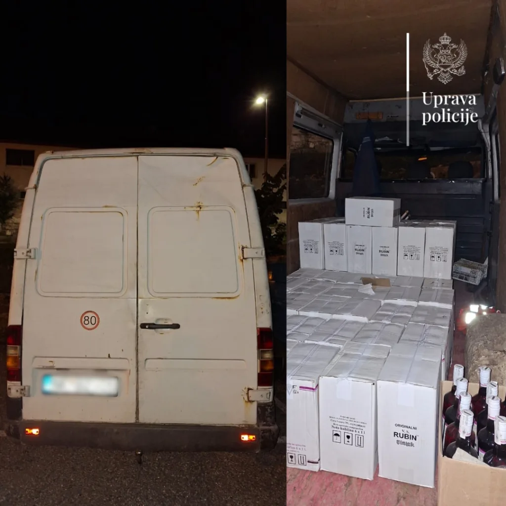 Šavnik: U kombiju pronađena veća količina alkoholnog pića bez odgovarajuće dokumentacije