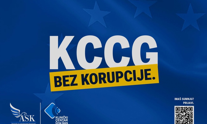 ASK, Ministarstvo zdravlja i KCCG pokrenuli podkampanju “Zdravstvo bez korupcije”