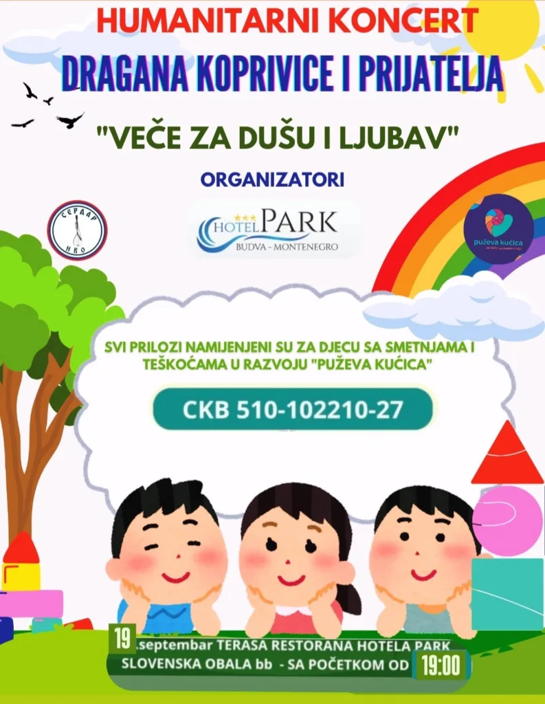 Humanitarni koncert dr Dragana Koprivice i prijatelja: „Veče za dušu i ljubav“ za drugare iz “Puževe kućice”