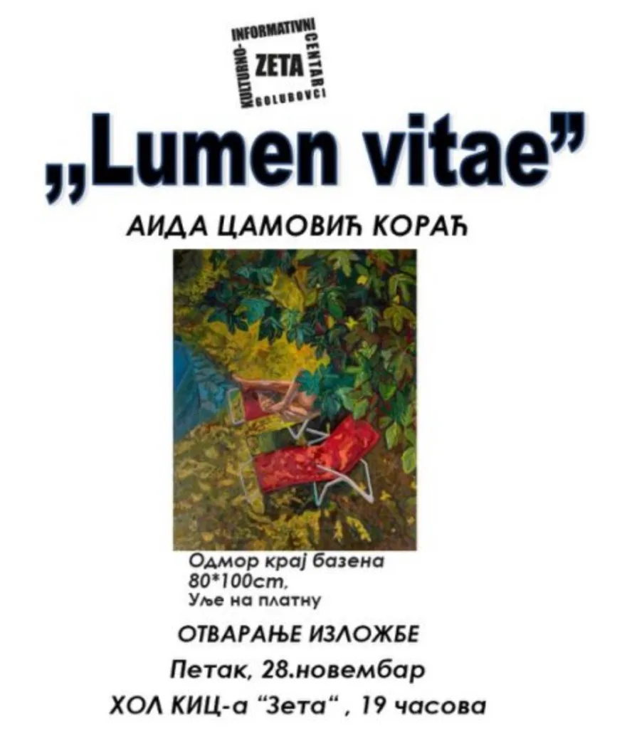KIC Zeta organizuje izložbu sliku “Lumen vitae”