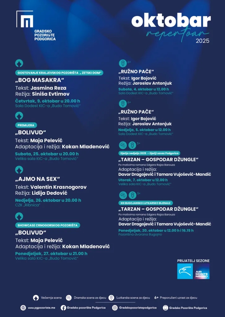 Oktobar u Gradskom pozorištu: “Bolivud” Kokana Mladenovića premijerno 25. oktobra