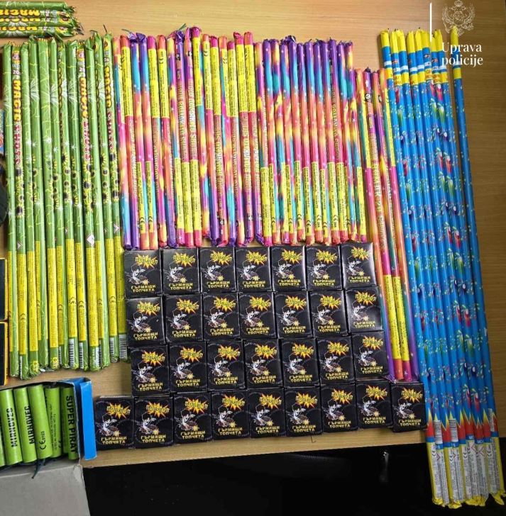Akcija „Petarda“ u Bijelom Polju i Beranama: Oduzeto preko 5.000 komada pirotehnike