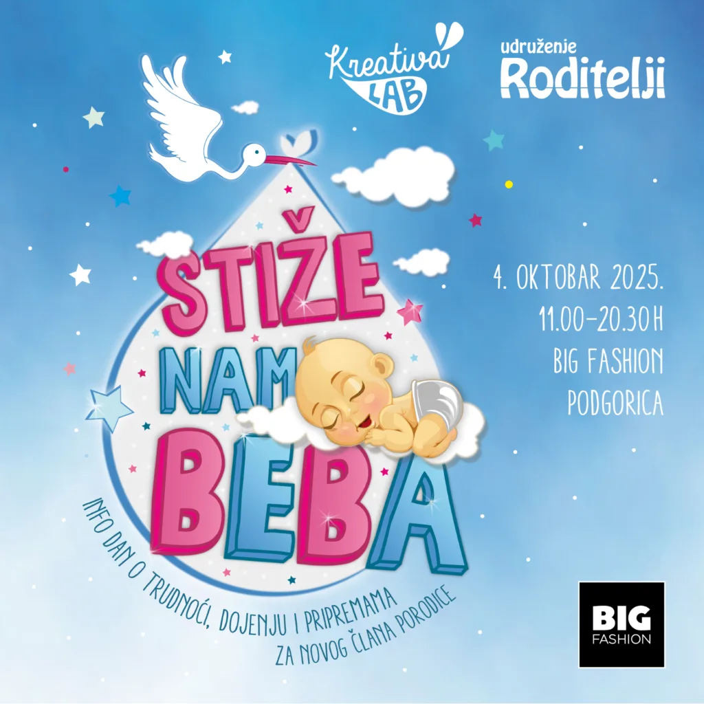 Info dan “Stiže nam beba” 4. oktobra u Big Fashion-u: Prilika za informisanje, edukaciju i pripremu za dolazak novog člana porodice