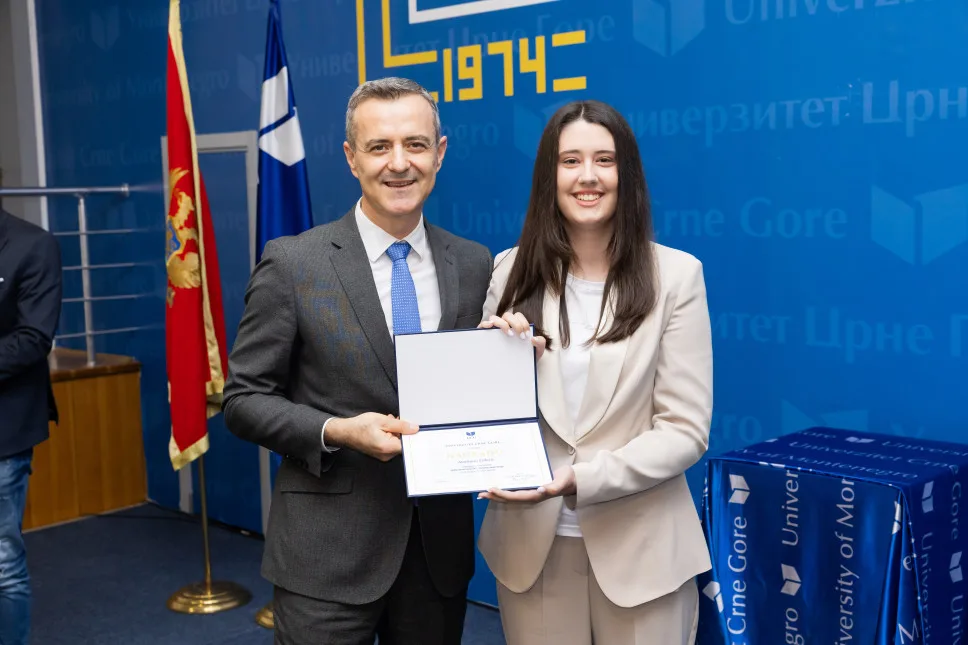 Anastasija Čolović najbolja studentkinja Fakulteta za sport i fizičko vaspitanje