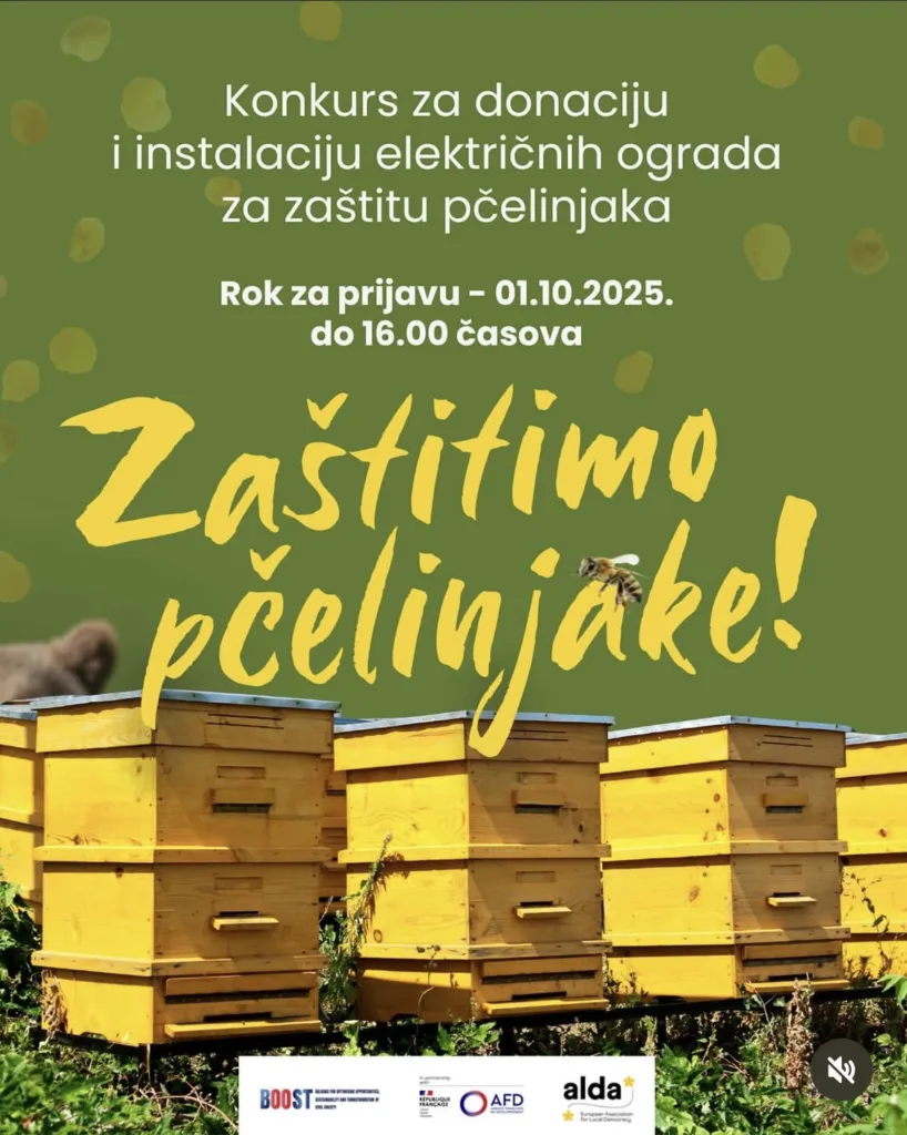 Otvoren konkurs za donaciju 10 električnih ograda za zaštitu pčelinjaka