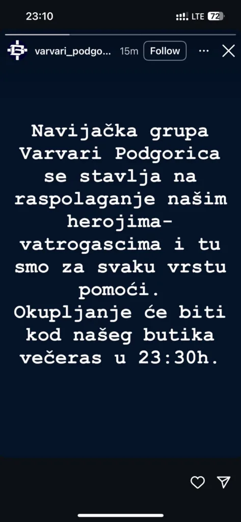 ”Varvari” se stavili na raspolaganju vatrogascima