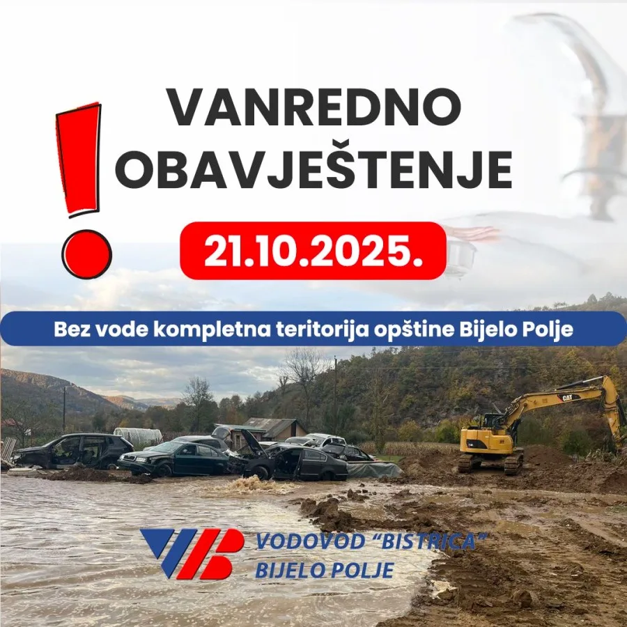 Bijelo Polje bez vode, smanjen pritisak u gradskom jezgru